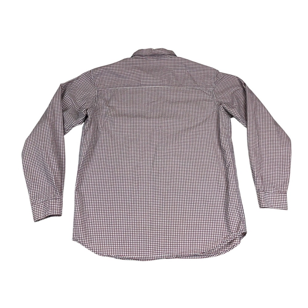 Columbia Mens Red Navy Plaid Long Sleeve Button Down Collared Shirt AM7968 Large - Picture 2 of 9